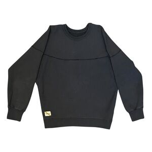 Tracksmith Trackhouse Crew Neck Sweatshirt Black/Dark Grey Women’s XS $120